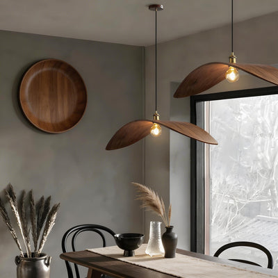 CurveWood | Elegant Sculptural Wood Pendant Light for Kitchen and Dining Spaces 1