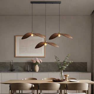 CurveWood | Elegant Sculptural Wood Pendant Light for Kitchen and Dining Spaces
