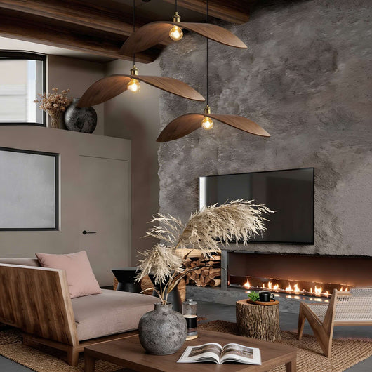 CurveWood | Elegant Sculptural Wood Pendant Light for Kitchen and Dining Spaces 4
