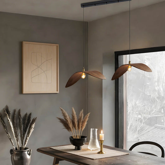 CurveWood | Elegant Sculptural Wood Pendant Light for Kitchen and Dining Spaces 5