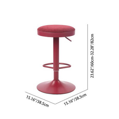 Cylindrical Bar Stool | Carbon Steel Frame | Height Adjustable & Swivel | Kitchen & Dining Room 3