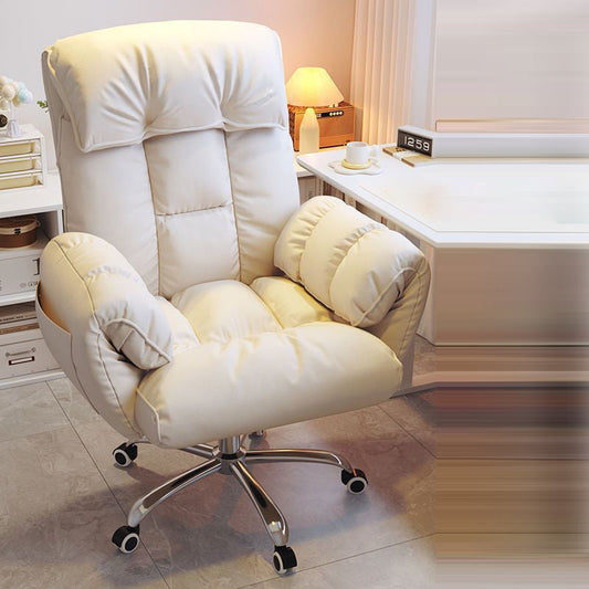 Desk Chair | Fabric & Stainless Steel | Adjustable Backrest & Swivel Base | Home Office 0