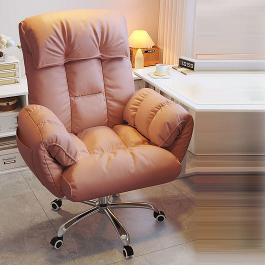 Desk Chair | Fabric & Stainless Steel | Adjustable Backrest & Swivel Base | Home Office 11