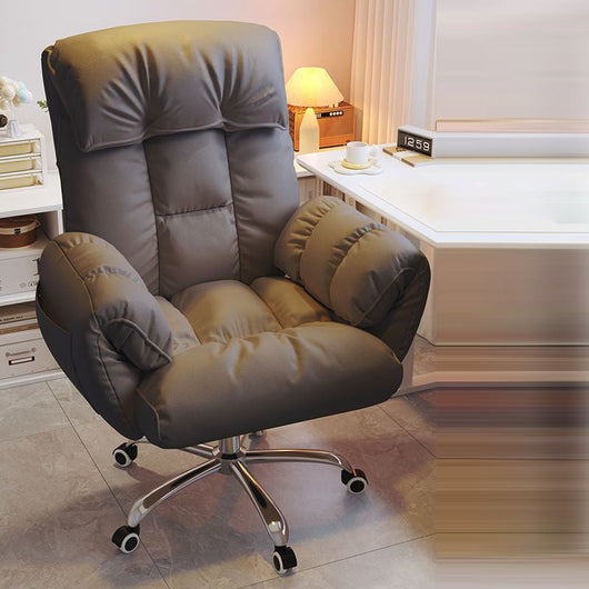 Desk Chair | Fabric & Stainless Steel | Adjustable Backrest & Swivel Base | Home Office 16