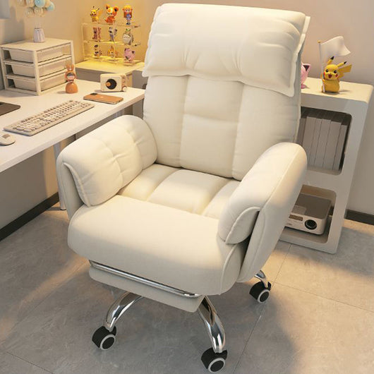 Desk Chair | Fabric & Stainless Steel | Adjustable Backrest & Swivel Base | Home Office 1