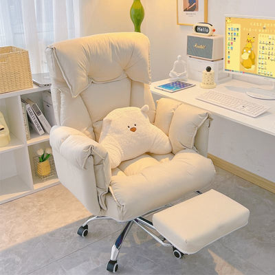 Desk Chair | Fabric & Stainless Steel | Adjustable Backrest & Swivel Base | Home Office 2