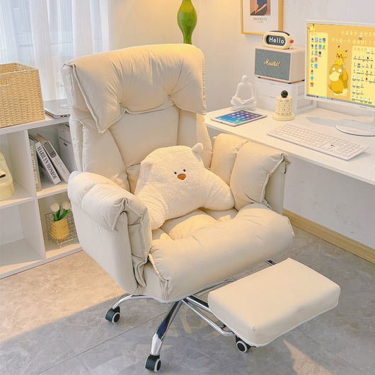 Desk Chair | Fabric & Stainless Steel | Adjustable Backrest & Swivel Base | Home Office 2