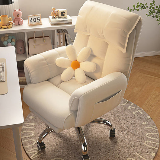 Desk Chair | Fabric & Stainless Steel | Adjustable Backrest & Swivel Base | Home Office 3