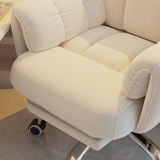 Desk Chair | Fabric & Stainless Steel | Adjustable Backrest & Swivel Base | Home Office 5