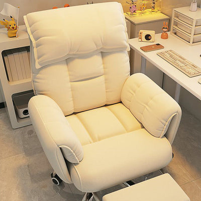Desk Chair | Fabric & Stainless Steel | Adjustable Backrest & Swivel Base | Home Office 7