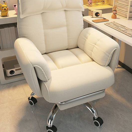 Desk Chair | Fabric & Stainless Steel | Adjustable Backrest & Swivel Base | Home Office 8