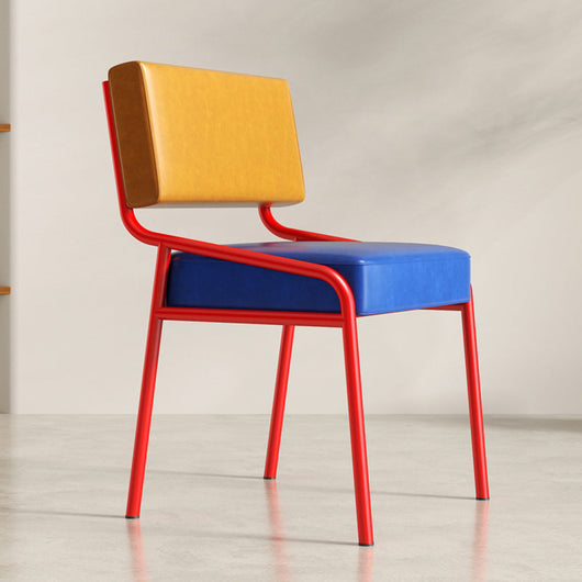 Dining Chair with Oil-Waxed Leather Cushion and Carbon Steel Frame | Vintage Style for Dining Room 3