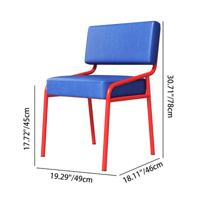 Dining Chair with Oil-Waxed Leather Cushion and Carbon Steel Frame | Vintage Style for Dining Room 4