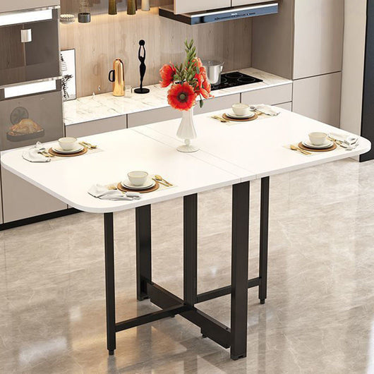 Dining Table Set - Modern Foldable MDF with Iron Base | Space-Saving Design for Dining Room or Kitchen 6