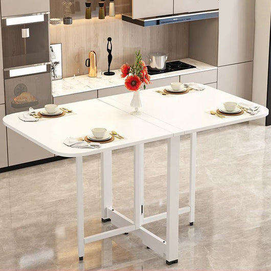 Dining Table Set - Modern Foldable MDF with Iron Base | Space-Saving Design for Dining Room or Kitchen 7
