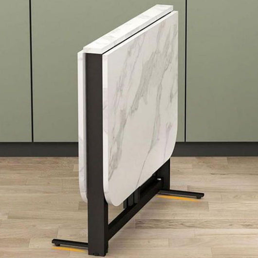 Dining Table Set - Modern Foldable MDF with Iron Base | Space-Saving Design for Dining Room or Kitchen 8