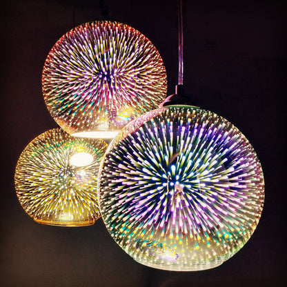 Dome Pendant Light | Colorful Glass Shade | Modern Design for Living Room 1