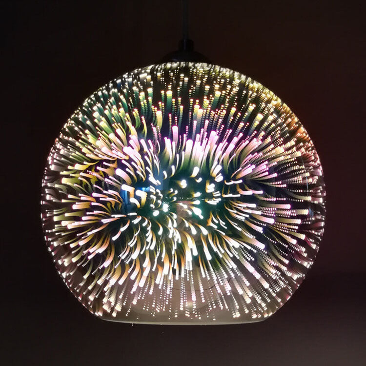Dome Pendant Light | Colorful Glass Shade | Modern Design for Living Room 15