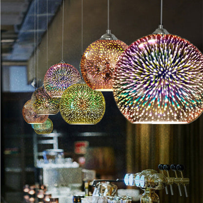 Dome Pendant Light | Colorful Glass Shade | Modern Design for Living Room 2
