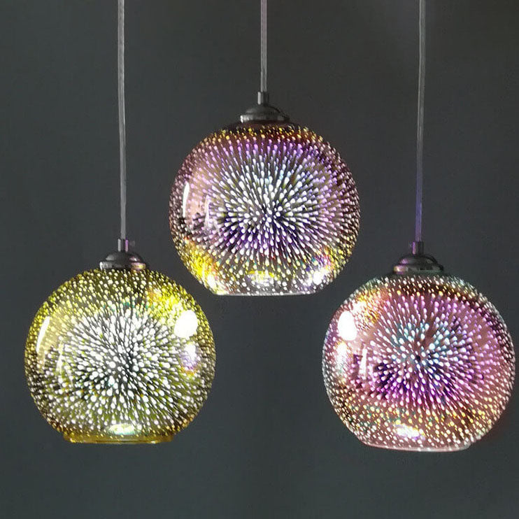 Dome Pendant Light | Colorful Glass Shade | Modern Design for Living Room 5