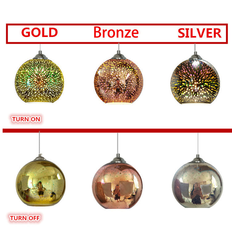 Dome Pendant Light | Colorful Glass Shade | Modern Design for Living Room 6