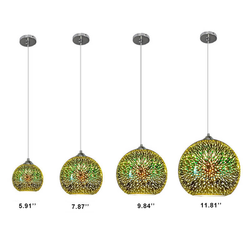 Dome Pendant Light | Colorful Glass Shade | Modern Design for Living Room 7