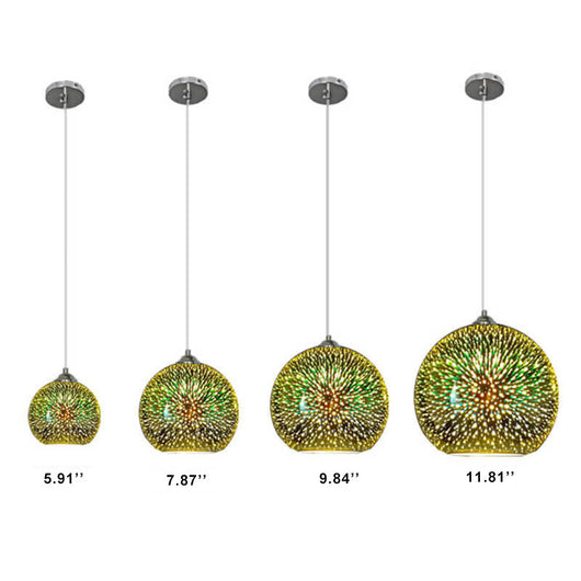 Dome Pendant Light | Colorful Glass Shade | Modern Design for Living Room 7