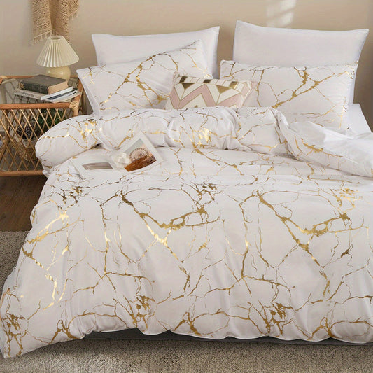Duvet Cover Set | Luxury Silk Fabric | Elegant Design | Year-Round Comfort | Bedroom Bedding 0