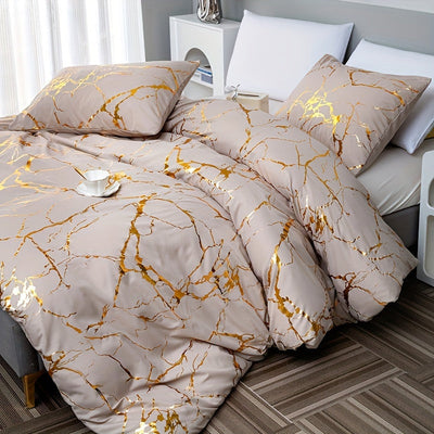 Duvet Cover Set | Luxury Silk Fabric | Elegant Design | Year-Round Comfort | Bedroom Bedding 1