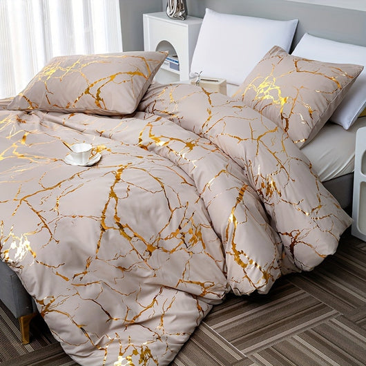 Duvet Cover Set | Luxury Silk Fabric | Elegant Design | Year-Round Comfort | Bedroom Bedding 1