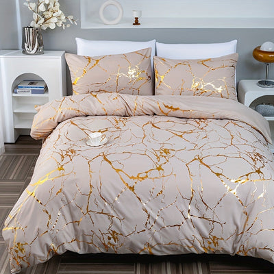Duvet Cover Set | Luxury Silk Fabric | Elegant Design | Year-Round Comfort | Bedroom Bedding 4