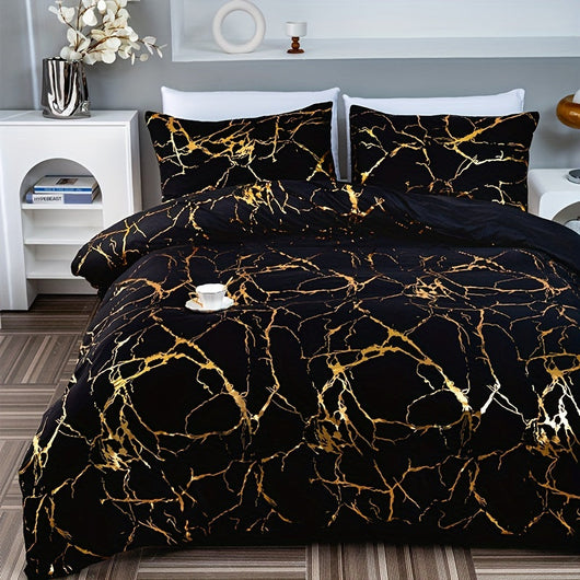 Duvet Cover Set | Luxury Silk Fabric | Elegant Design | Year-Round Comfort | Bedroom Bedding 5