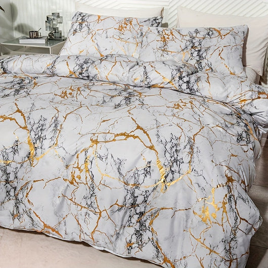 Duvet Cover Set | Luxury Silk Fabric | Elegant Design | Year-Round Comfort | Bedroom Bedding 7