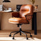 Ergonomic Desk Chair | Faux Leather Upholstered with Height Adjustment & Swivel Functionality | Home Office