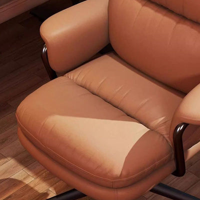Ergonomic Desk Chair | Faux Leather Upholstered with Height Adjustment & Swivel Functionality | Home Office 4