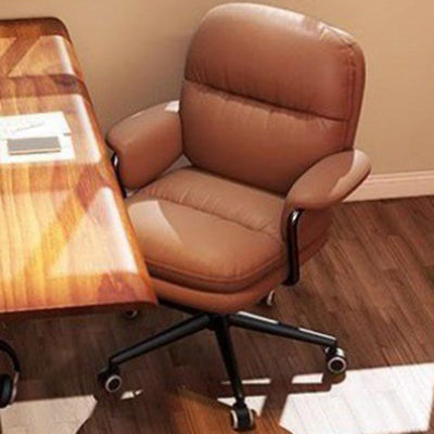 Ergonomic Desk Chair | Faux Leather Upholstered with Height Adjustment & Swivel Functionality | Home Office 5