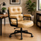 Ergonomic Desk Chair | Leather Upholstery | Adjustable Height & Swivel | Home Office