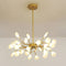 FireflyAura | Modern Gold Chandelier with Dimmable Acrylic Leaves