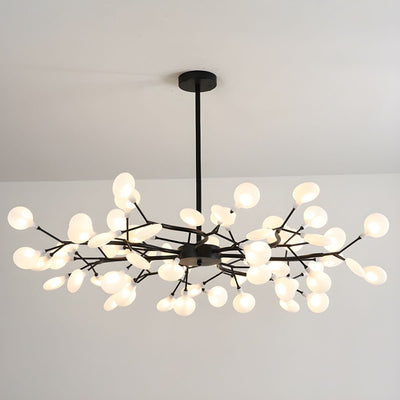 FireflyAura | Modern Gold Chandelier with Dimmable Acrylic Leaves 12