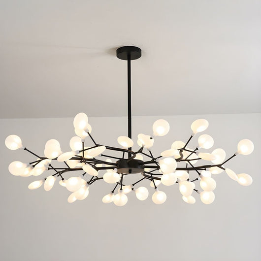FireflyAura | Modern Gold Chandelier with Dimmable Acrylic Leaves 12
