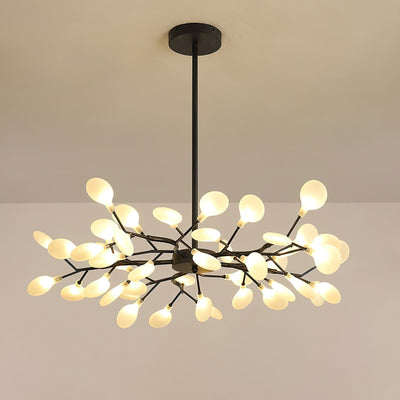 FireflyAura | Modern Gold Chandelier with Dimmable Acrylic Leaves 13