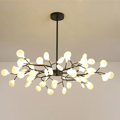 FireflyAura | Modern Gold Chandelier with Dimmable Acrylic Leaves 14