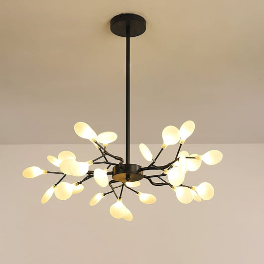 FireflyAura | Modern Gold Chandelier with Dimmable Acrylic Leaves 16