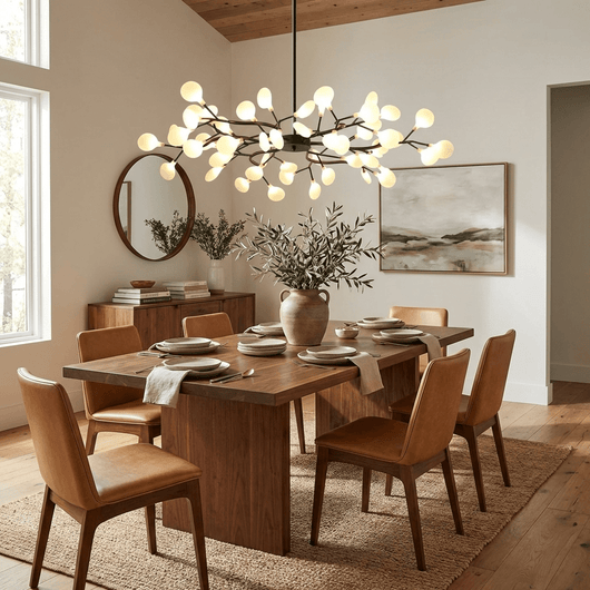 FireflyAura | Modern Gold Chandelier with Dimmable Acrylic Leaves 4