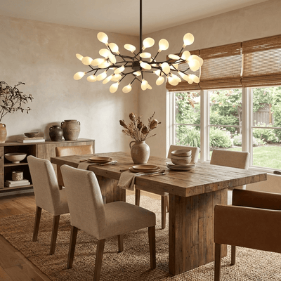 FireflyAura | Modern Gold Chandelier with Dimmable Acrylic Leaves 5