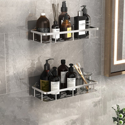 Floating Bathroom Shelves | Durable Metal Suction Cups for Space-Saving Storage | Ideal for Organizing Cosmetics and Towels 10