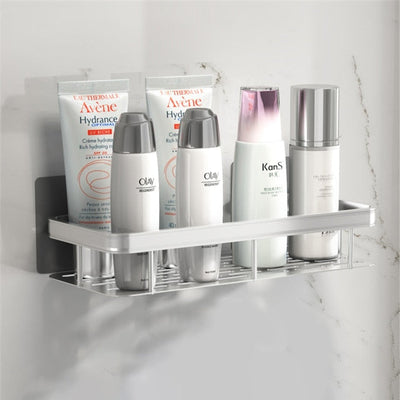 Floating Bathroom Shelves | Durable Metal Suction Cups for Space-Saving Storage | Ideal for Organizing Cosmetics and Towels 4