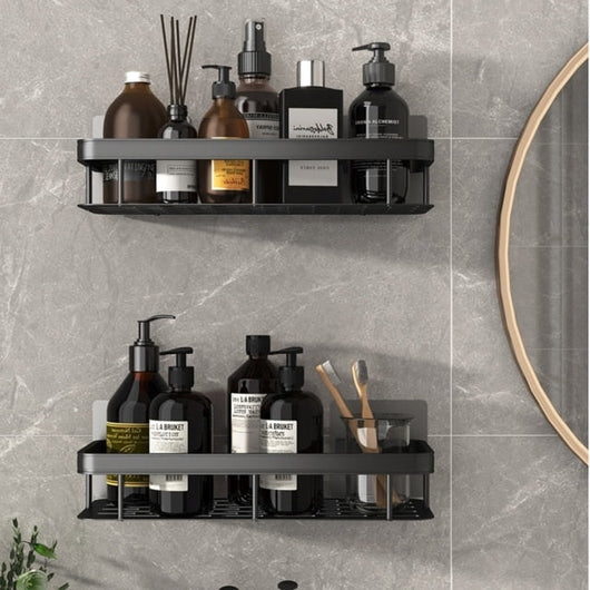 Floating Bathroom Shelves | Durable Metal Suction Cups for Space-Saving Storage | Ideal for Organizing Cosmetics and Towels 5