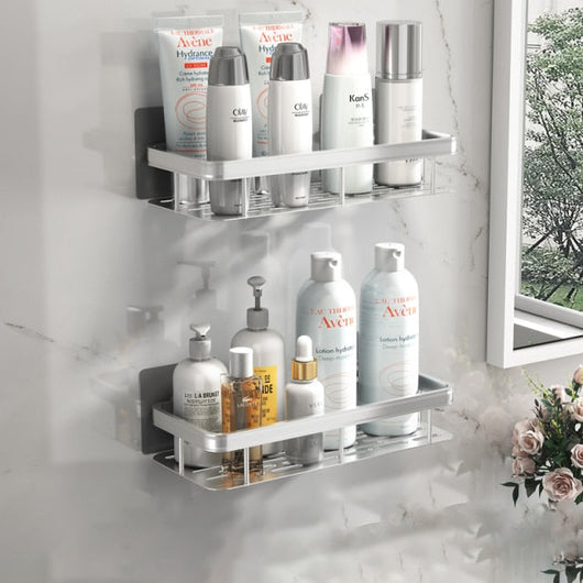 Floating Bathroom Shelves | Durable Metal Suction Cups for Space-Saving Storage | Ideal for Organizing Cosmetics and Towels 6