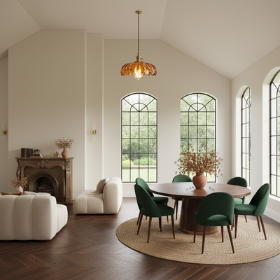 FloraGlow | Elegant Adjustable Mini Pendant Light with Floral Glass Shade 5